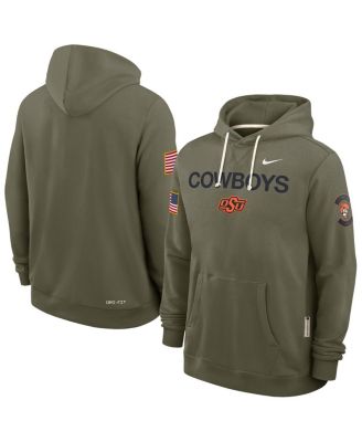 Nike - Men's Olive Oklahoma State Cowboys 2025 Military Appreciation Dri-FIT Hoodie