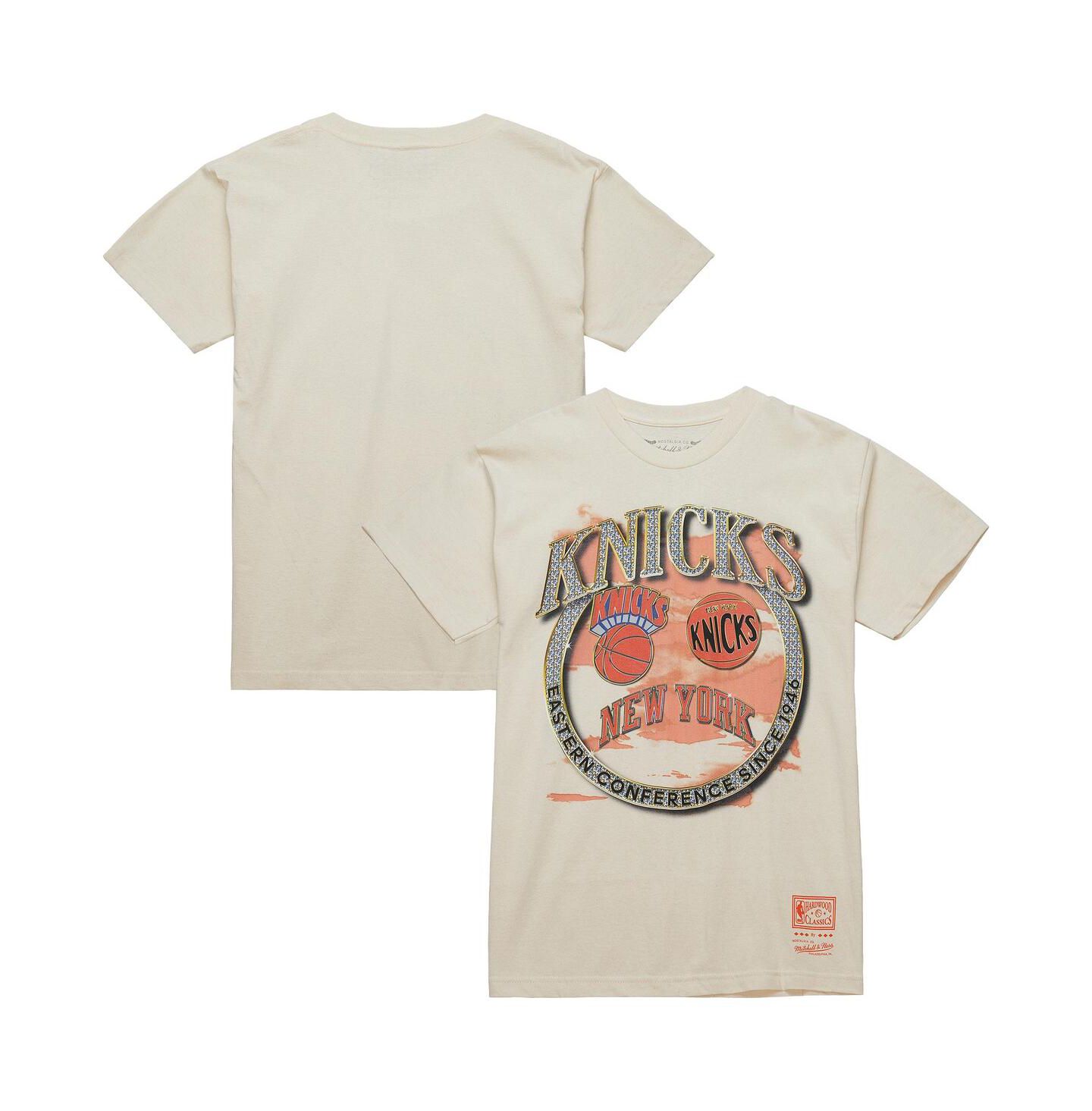 Мужская футболка Mitchell & Ness White New York Knicks Big & Tall Hardwood Classics Crown Jewels — фото 1