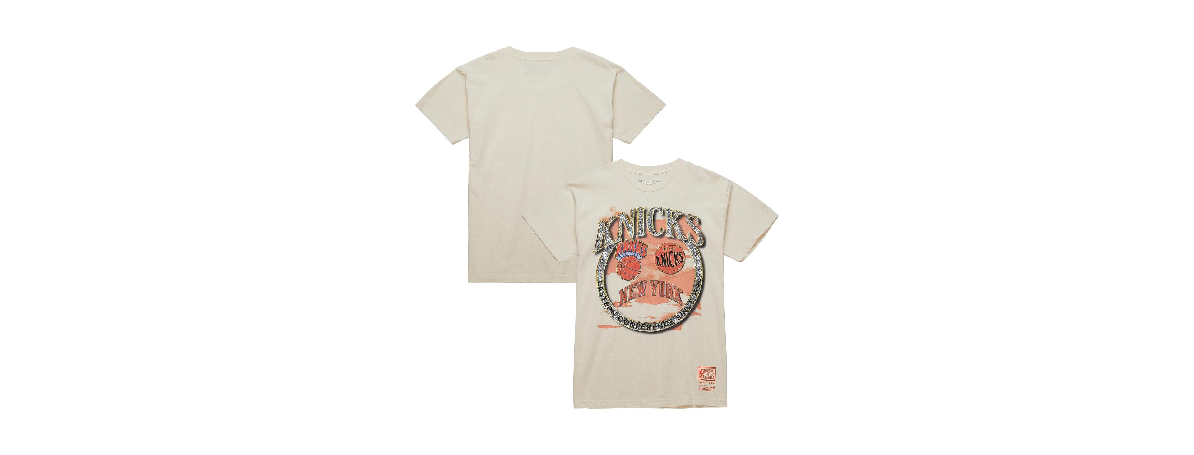 Mitchell & Ness Men's White New York Knicks Big Tall Hardwood Classics Crown Jewels T-Shirt
