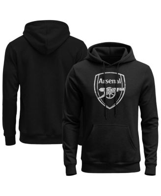 1863FC - Men's Black Arsenal Mono Badge Fleece Hoodie