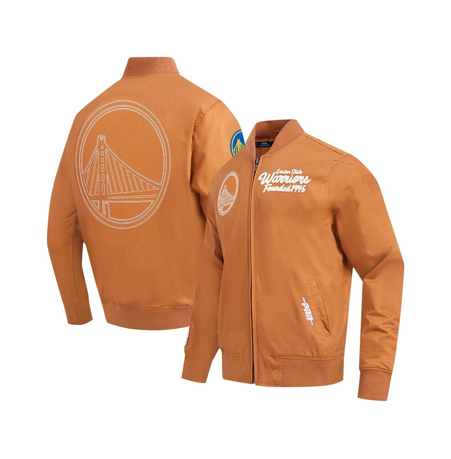 Мужская куртка Pro Standard Brown Golden State Warriors Paint The City Full-Zip — фото 1