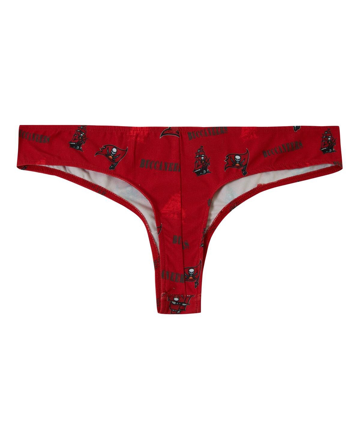 Concepts Sport Women's Red Tampa Bay Buccaneers Mosaic All Over Print Thong In Red