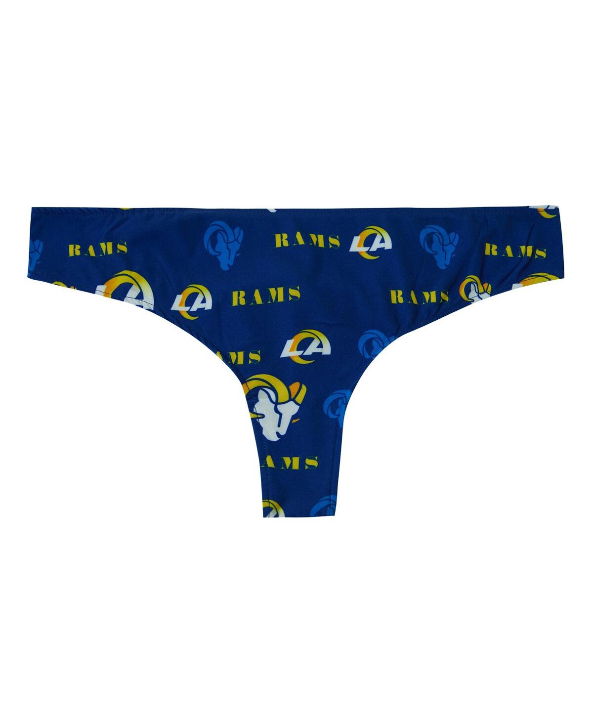 Concepts Sport Women's Royal Los Angeles Rams Mosaic All Over Print Thong In Blue