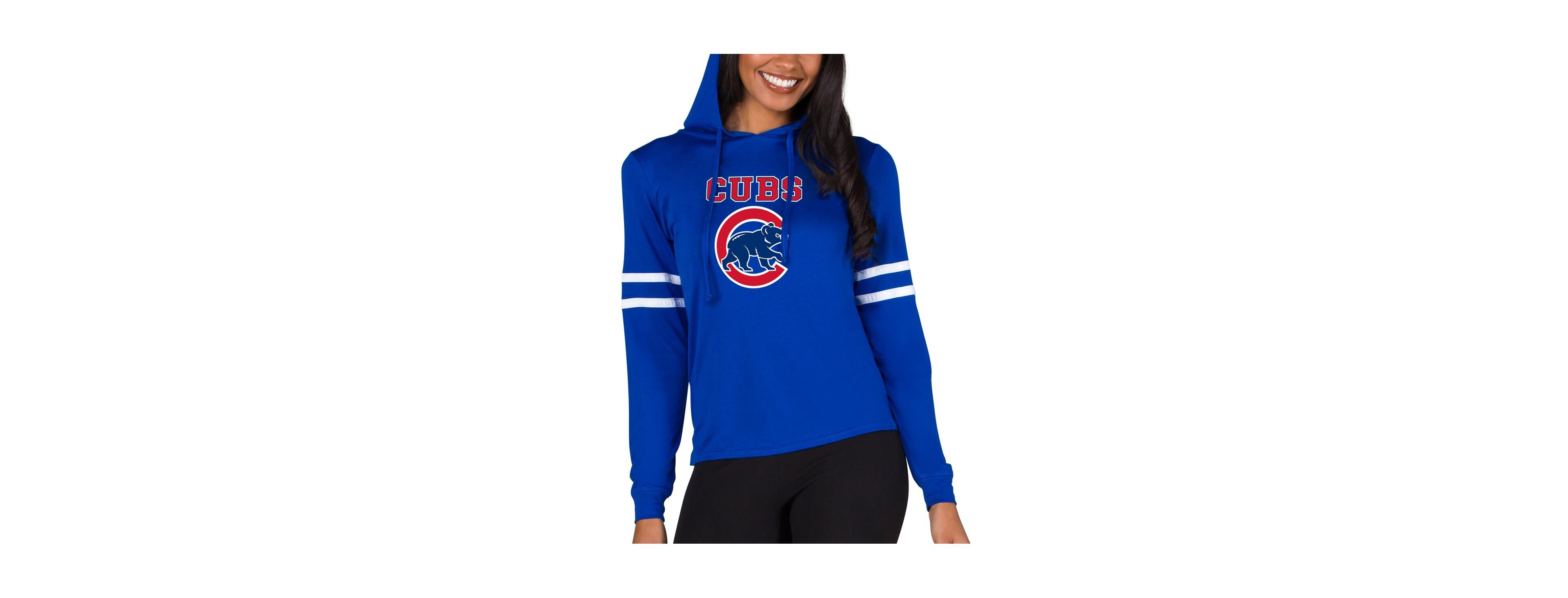 Concepts Sport Women's Royal Chicago Cubs Marathon Lightweight Lounge Pullover Hoodie