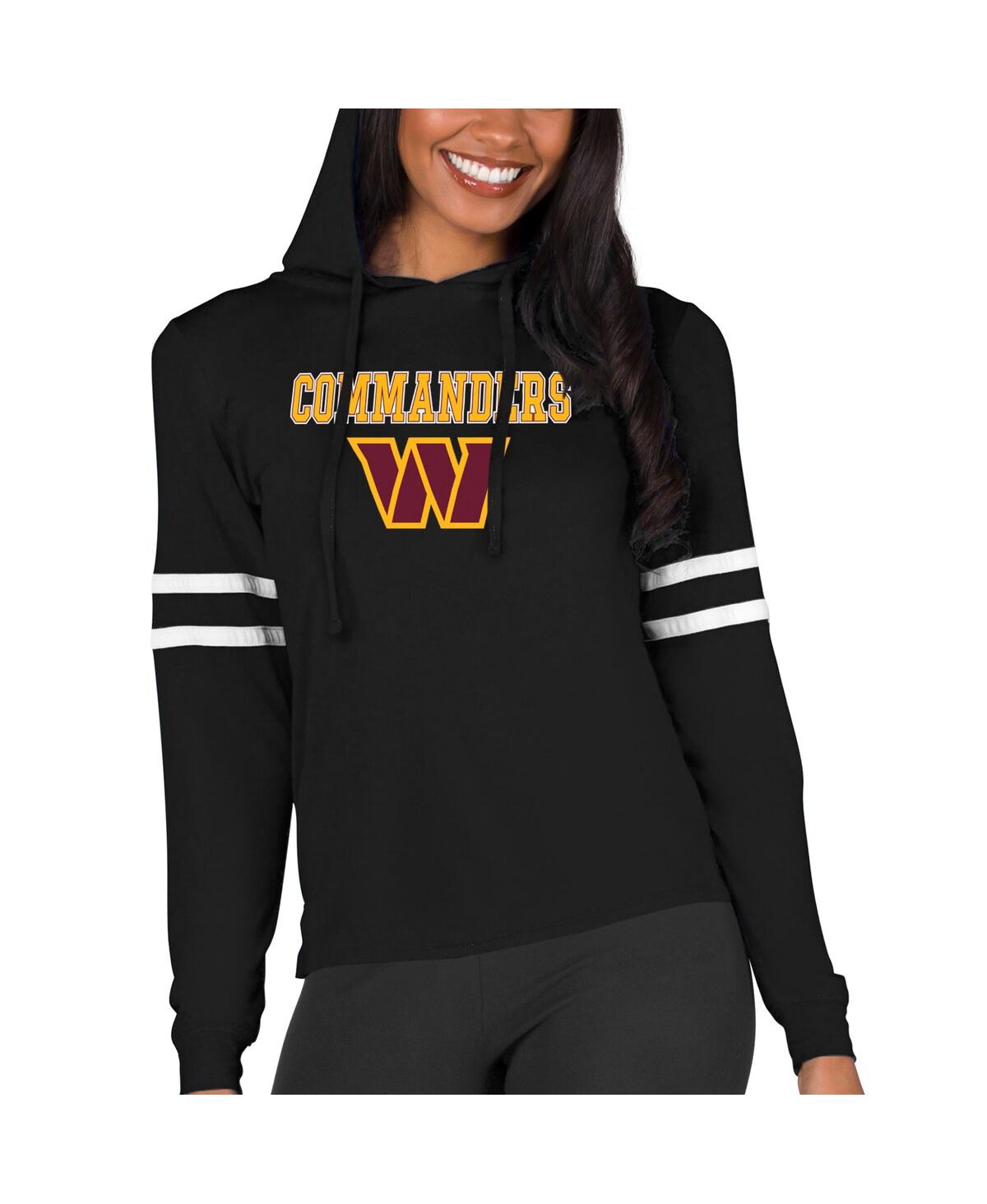Concepts Sport Women's Black Washington Commanders Marathon Lightweight Lounge Pullover Hoodie In Black