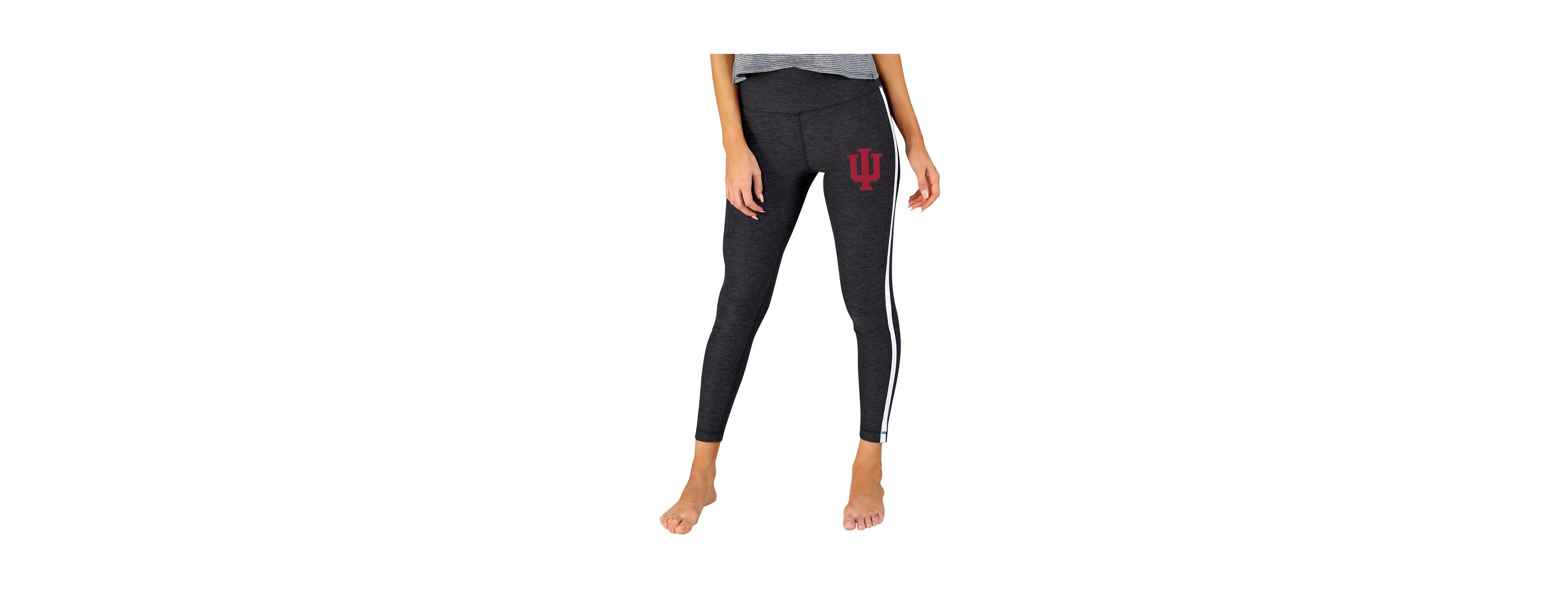 Concepts Sport Women's Charcoal/White Indiana Hoosiers Centerline Knit Leggings