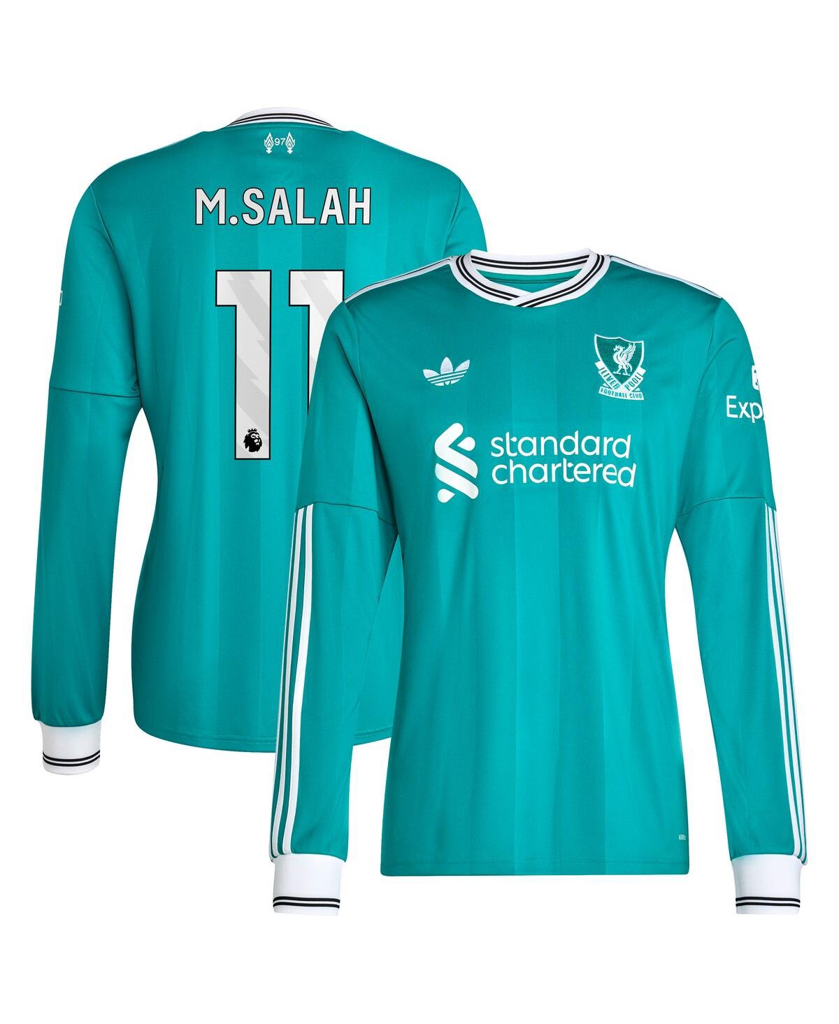 Adidas Men's Mohamed Salah Green Liverpool 2025/26 Third Replica Long Sleeve Player Jersey