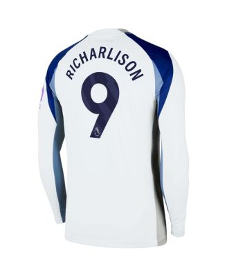Men's Richarlison White Tottenham Hotspur 2025/26 Home Replica Long Sleeve Player Jersey
