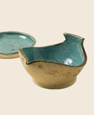 Bluebird Berry Bowl With Drainage Dish