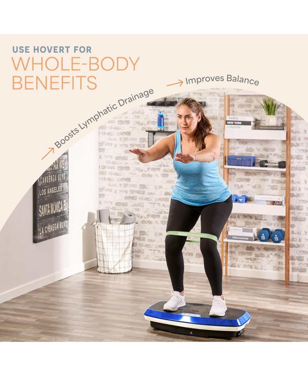 LifePro Hovert 3D Vibration Plate – Dual Motor Oscillation, Lateral & 3D Motion for Whole Body Fitness