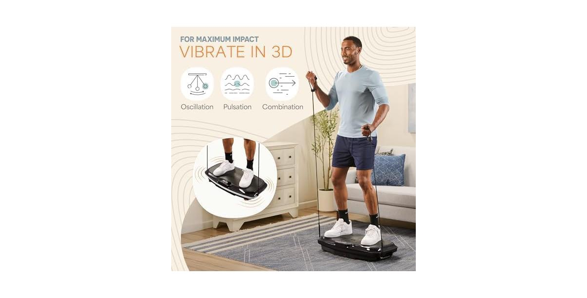 LifePro 3D Vibration Plate – Dual Motor Oscillation & Pulsation for Full Body Home Fitness