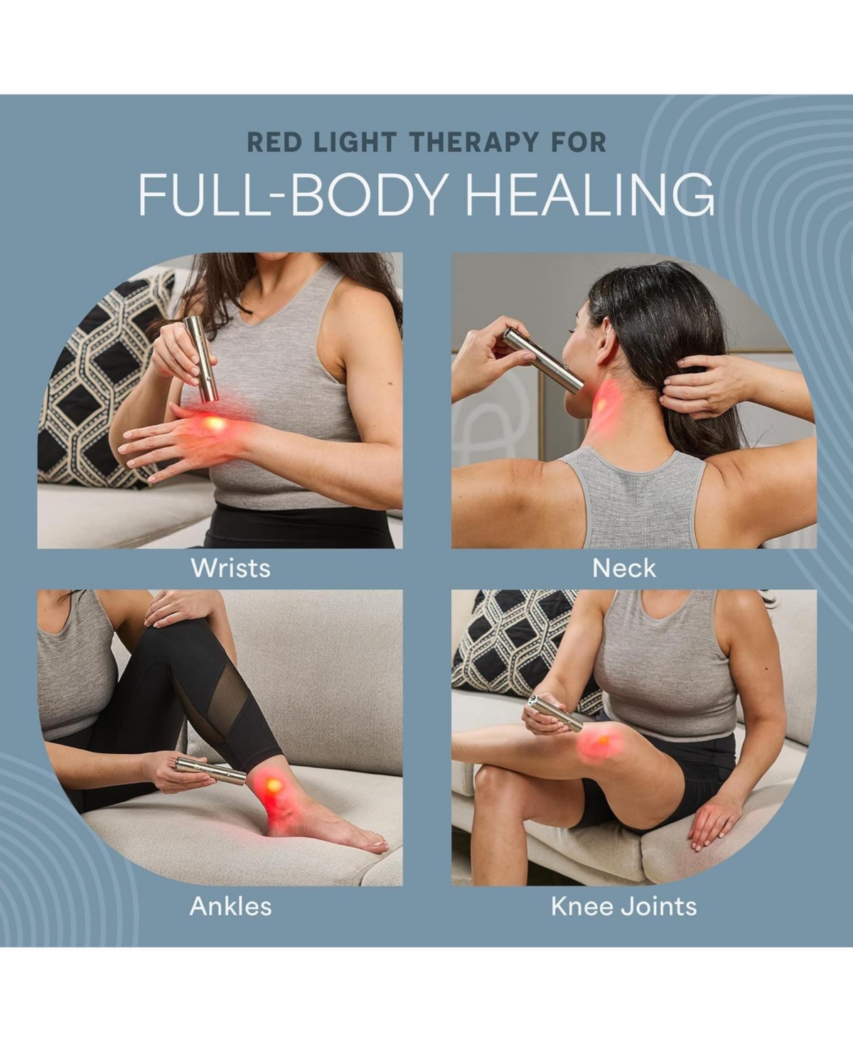 LifePro Red & Infrared Light Therapy Device for Pain Relief & Inflammation, 3 Wavelengths