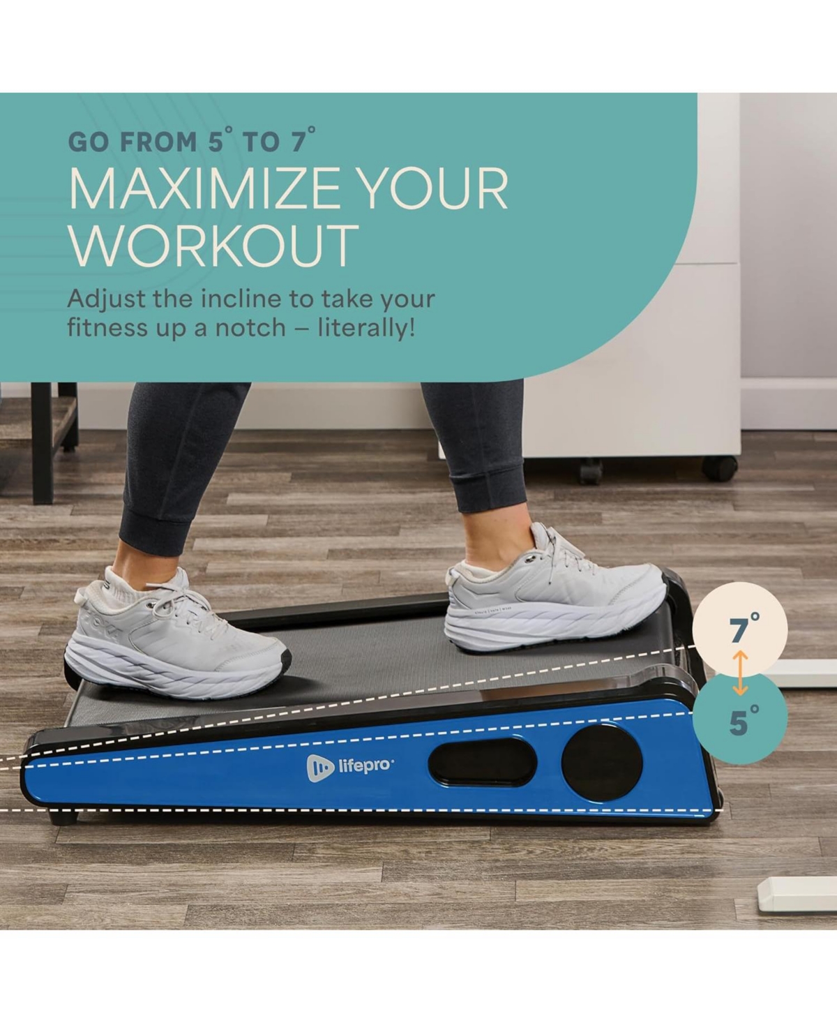 LifePro 30in Portable Under Desk Mini Treadmill – Compact Walking Pad, Max 3 Mph, 220Lbs Capacity