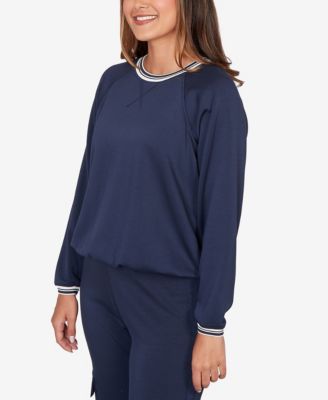 Petite Ultra Knit Bubble Hem Pullover Top