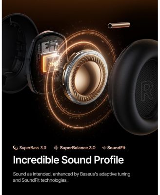 Inspire XH1 Wireless Headphones Bundle with 10,000mAh Power Bank, Adaptive Noise Cancelling, Hi-Res Over-Ear