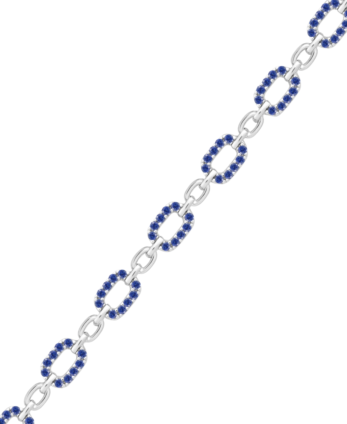 Macy's Lab-grown Ruby (2 Ct. T.w.) Bracelet In Sterling Silver (also In Sapphire) In Black