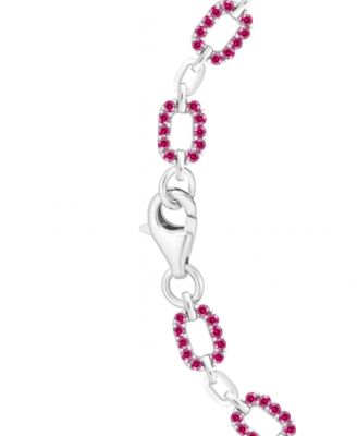 Lab-Grown Ruby (2 ct. t.w.) Bracelet in Sterling Silver (also in Sapphire)