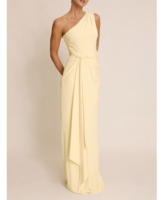Women's One Shoulder Drape Stretch Bridesmaid Dress
