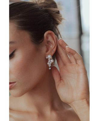 Alexandra Pearl and Crystal Drop Earrings