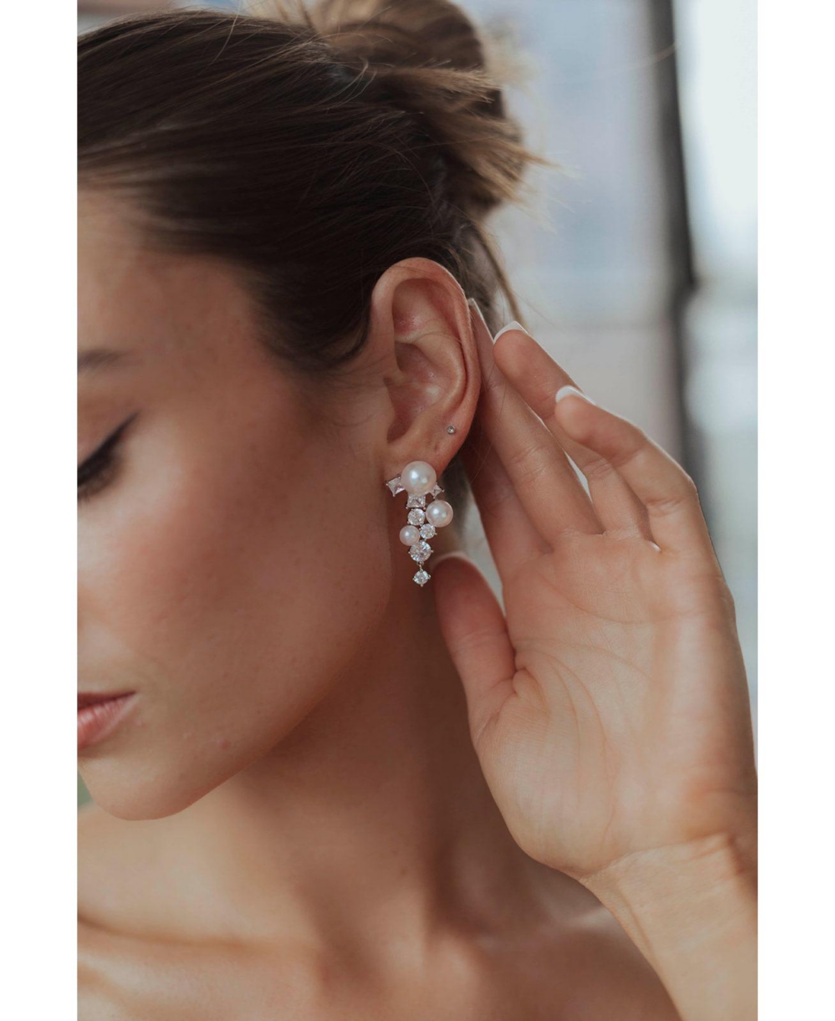 Alexandra Pearl and Crystal Drop Earrings