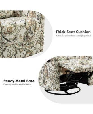 Arlette Transitional Swivel Recliner with Metal Base