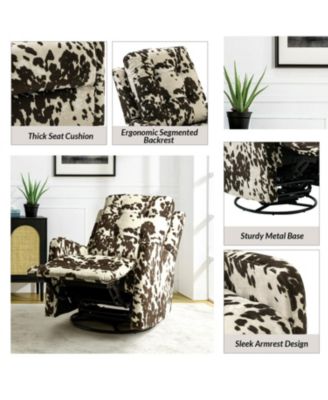 Arlette Transitional Swivel Recliner with Metal Base