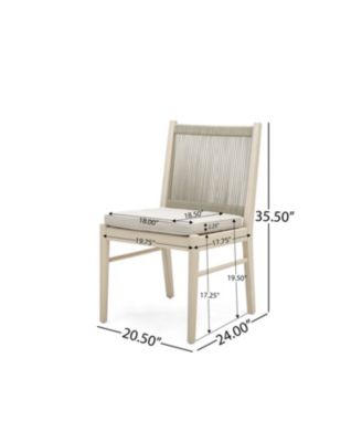 Cordoba Acacia Wood Dining Chair With Water-Repellent Fabric