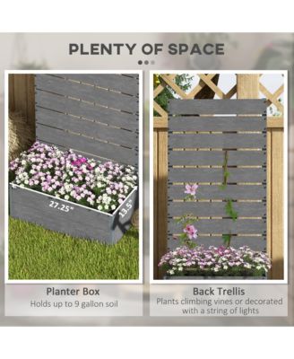 Raised Garden Bed with Trellis for Climbing Plants & Vines,