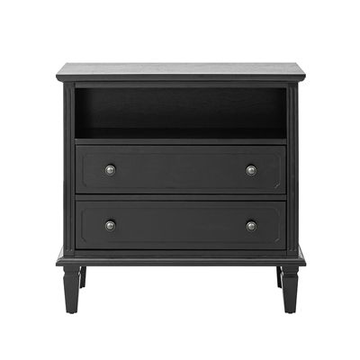 Kamilo Transitional 2-Drawer Solid Wood End Table