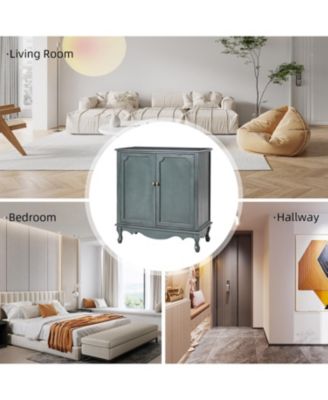 Farmhouse Pallantium 34" Tall 2-door Accent Cabinet with Adjustable Legs