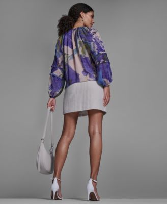 Women's Long-Sleeve Tie Detail Pull-On Top