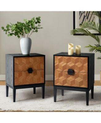 Modern Apakah 25" Tall 2-Drawer End Table