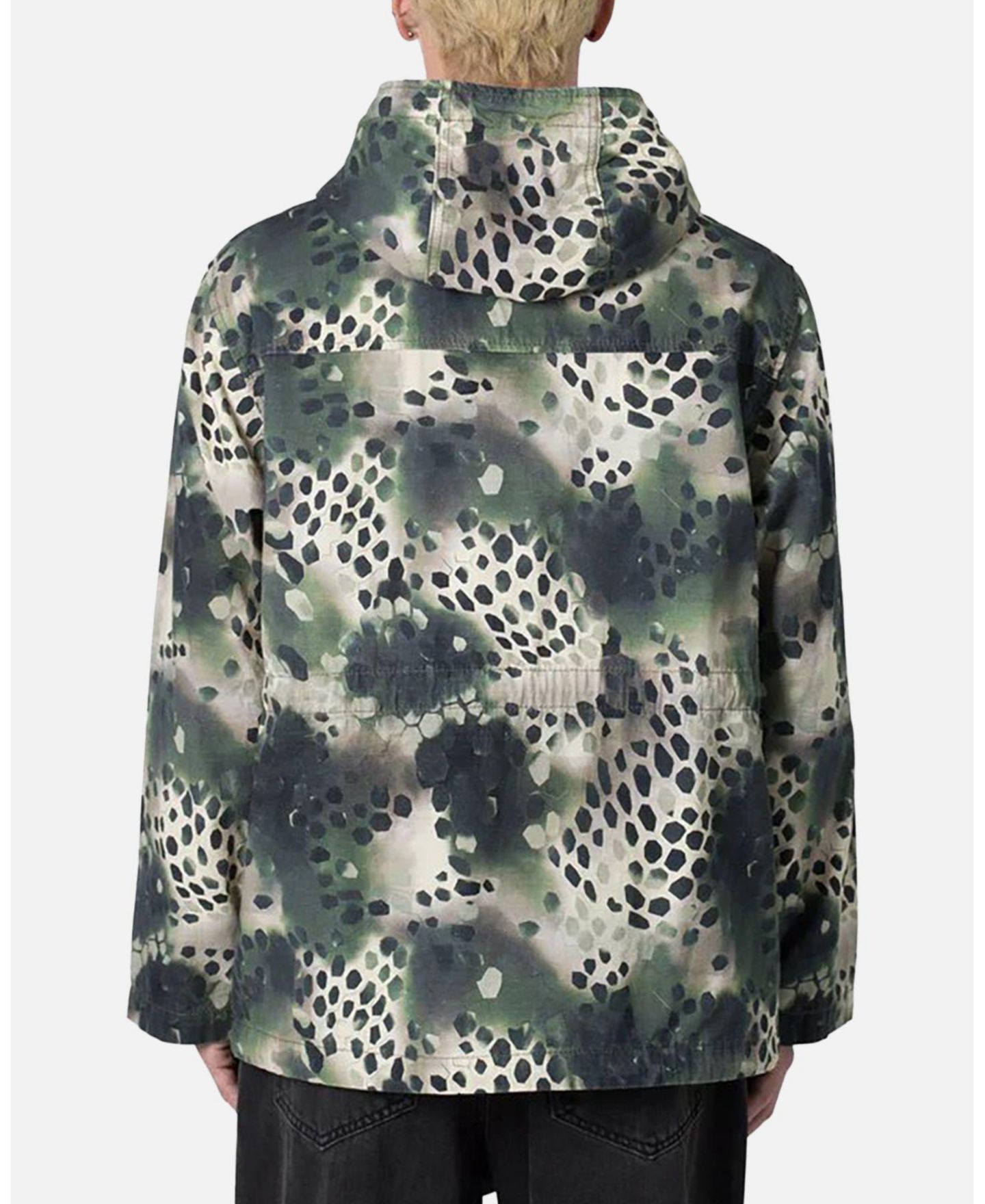 Мужская куртка mnml Swamp Camo Anorak, цвет: Серый / Тёмный зелёный — фото 4
