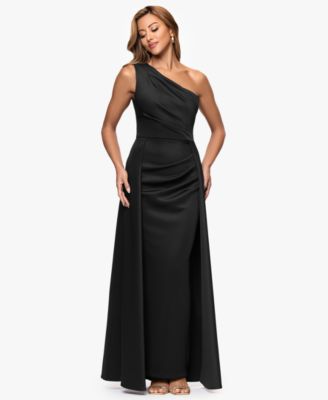 XSCAPE - Petite One Shoulder A-Line Long Dress