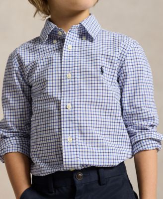 2T-7 Boys' Plaid Cotton Shirt