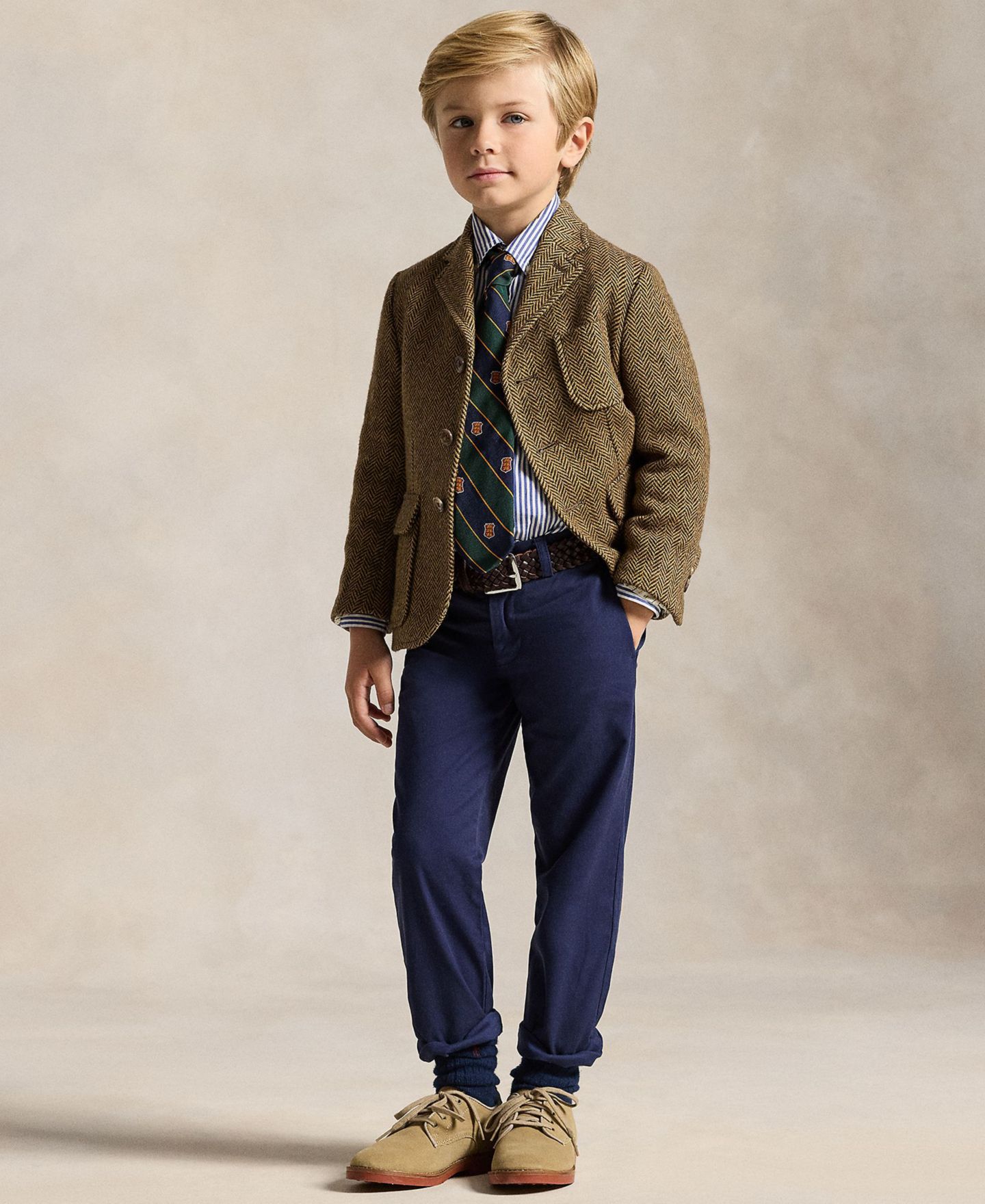 Брюки Polo Ralph Lauren Straight-Fit Twill Pant для мальчиков, цвет: Тёмно-синий — фото 2