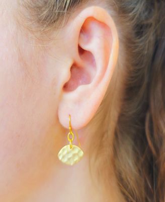 Gold-Tone Open Drop Earrings 