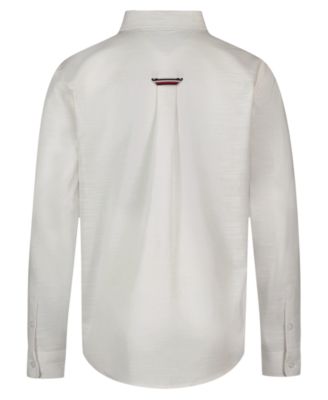 Boys' 8-20 Texture Woven Long-Sleeve Shirt