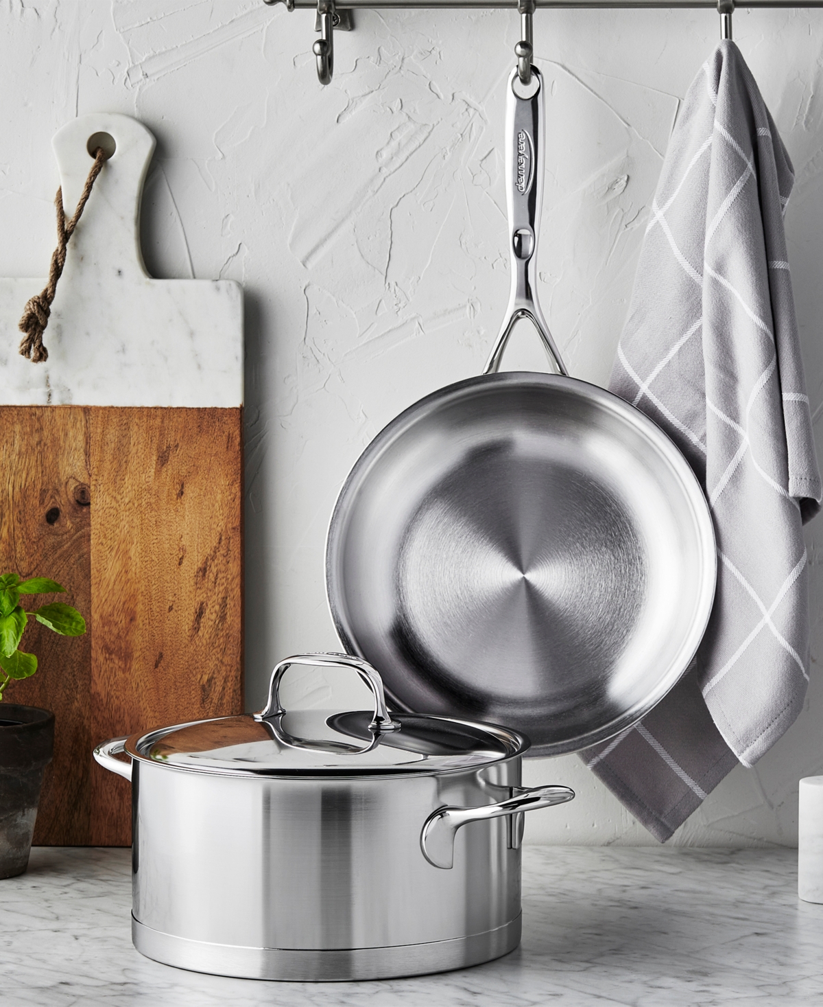 Demeyere Atlantis 7 Stainless Steel 3-pc. Cookware Set In Metallic