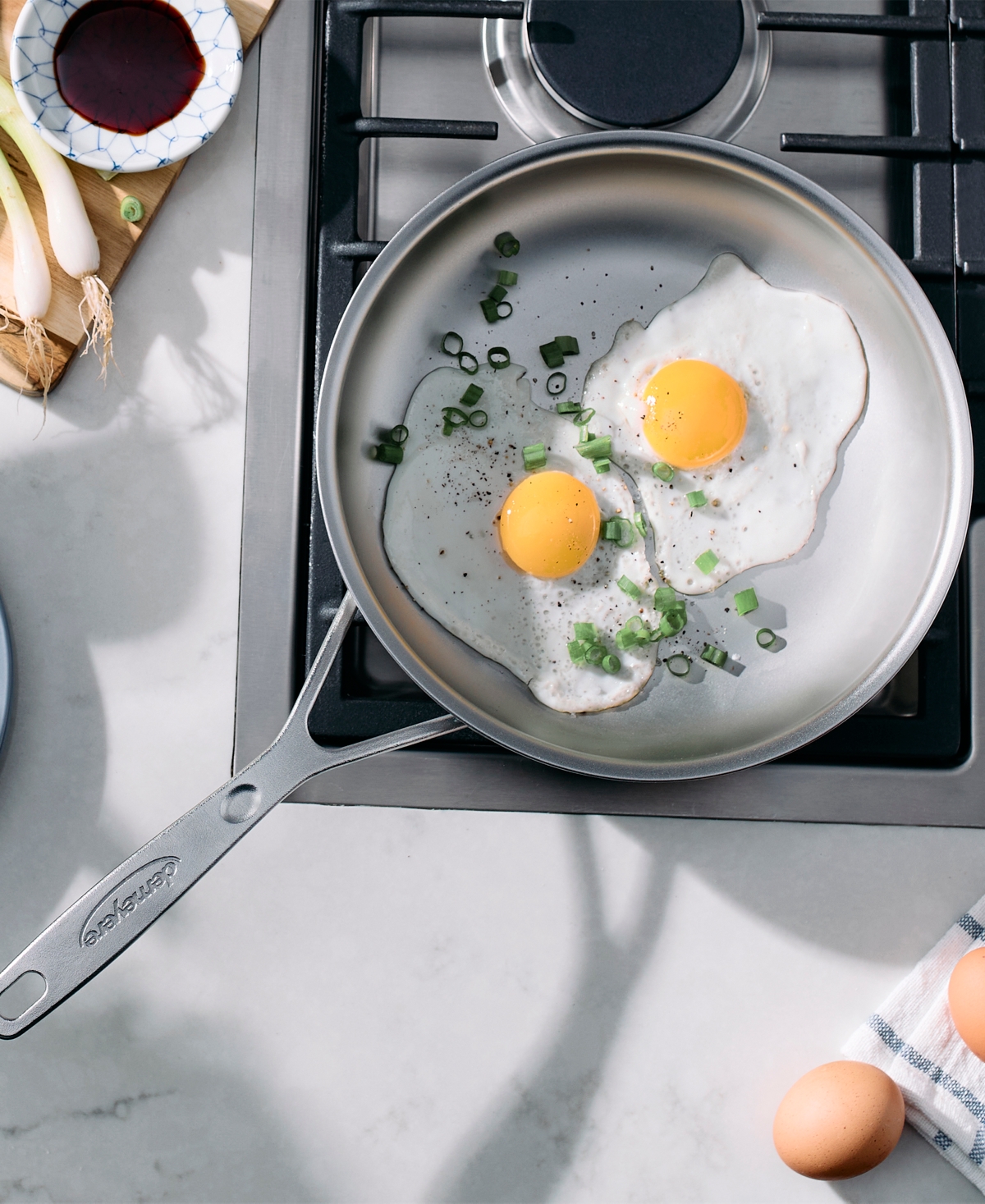 Demeyere Industry Nanotouch 5 Stainless Steel 9.5" Fry Pan In Metallic