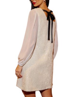 Women's Women'sSequin Tunic Dress With Tie Back