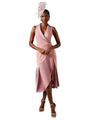 Women's Tux Sleeveless Midi Dress