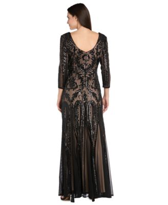 Women's 3/4-Sleeve V-Neck Dress