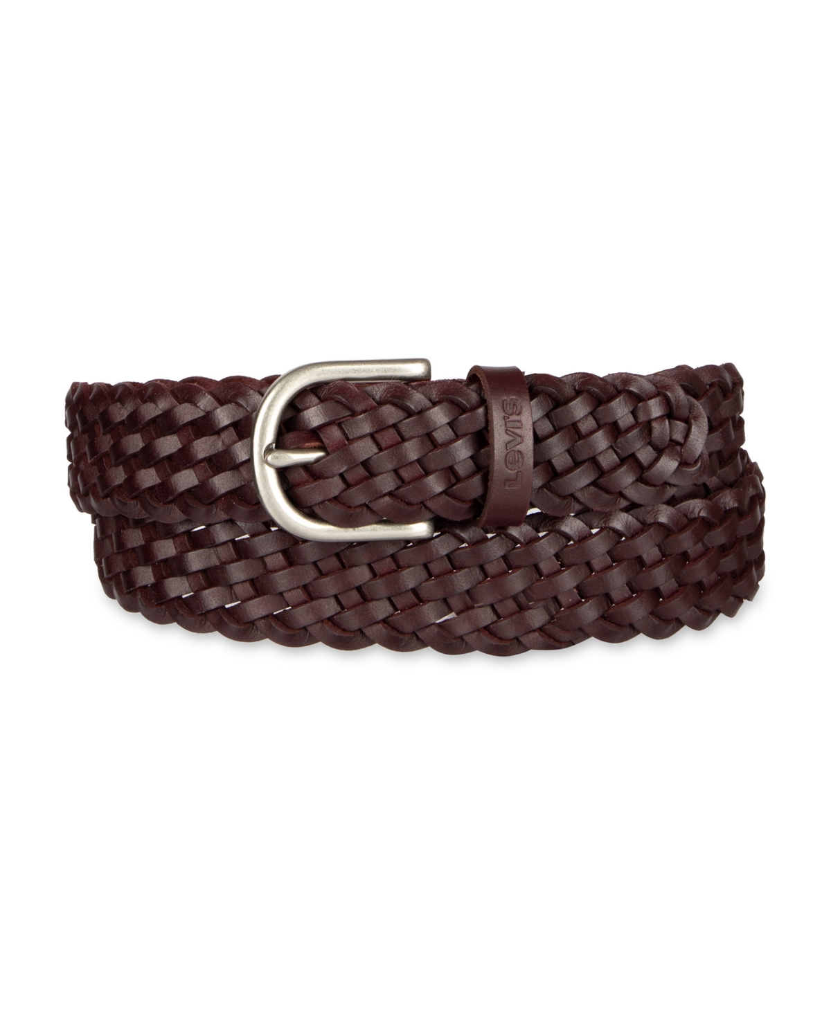 Levi's Women's Fully Adjustable Leather Braided Belt In Brown