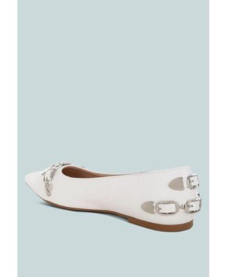 Womens Golini Belt Buckle Detail Ballerinas