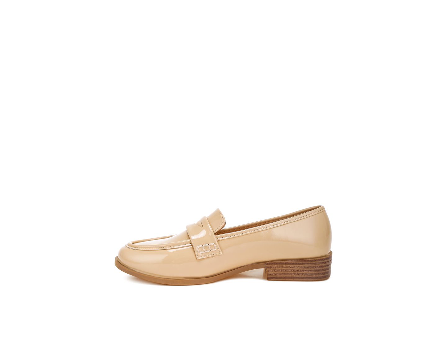 Женские туфли London Rag Mogul Penny Strap Detail s Loafer, цвет: Бежевый лаковый — фото 4