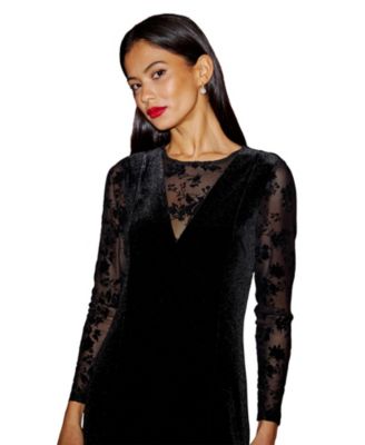 Women's Fitted Velvet Dress