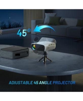 Mini Projector for iPhone, ELEPHAS 2024 Upgraded 1080P HD Projector, 8000L Portable Projector with Tripod and Carry Bag, Movie Projector Compatible with Android/iOS/Windows/TV Stick/HDMI/USB