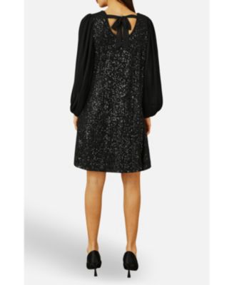Women's Velvet Sequin Tunic Dress