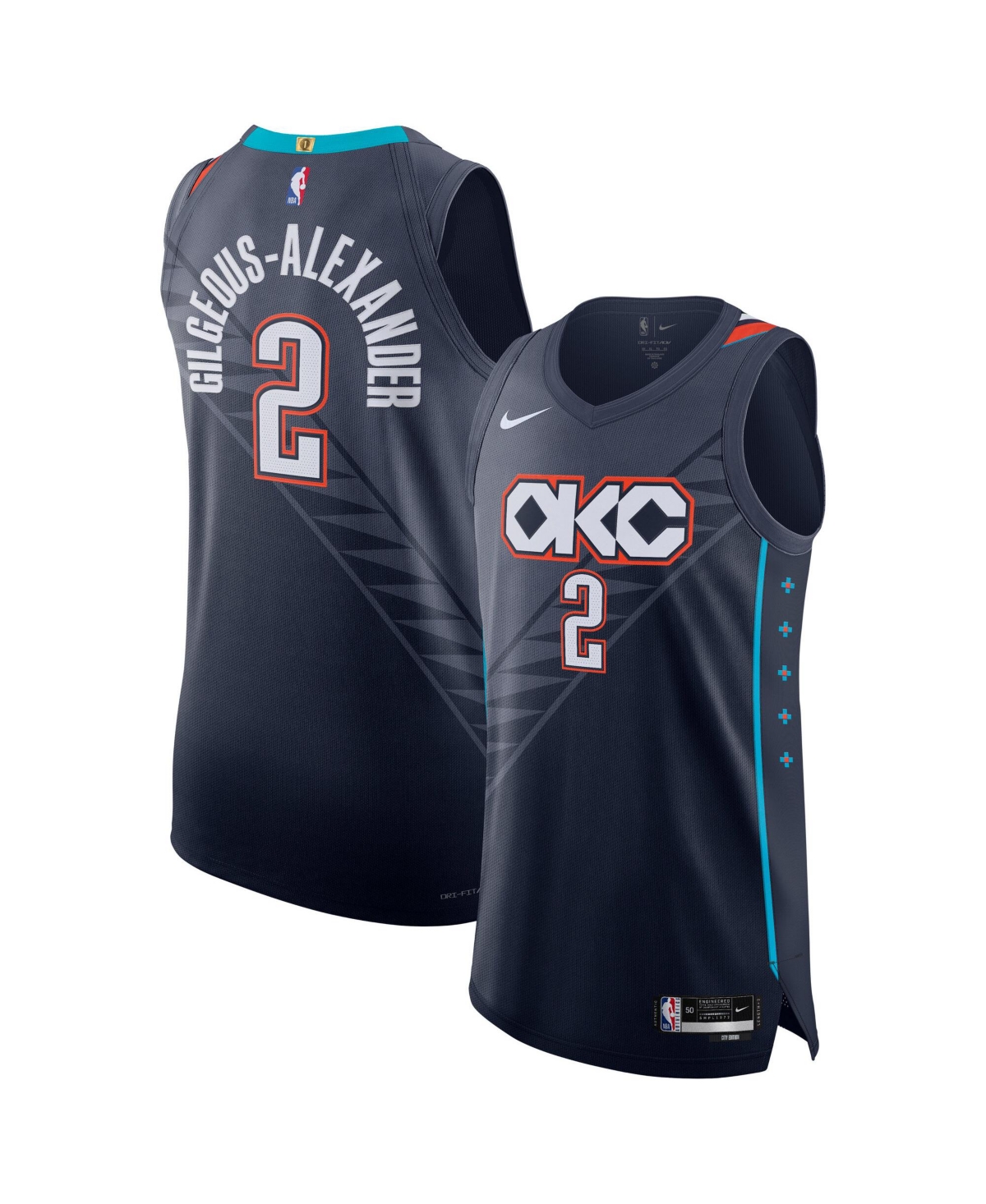 Nike Men's and Women's Shai Gilgeous-Alexander Blue Oklahoma City Thunder 2025/26 Edition Authentic Jersey